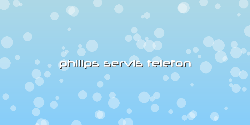 Philips Servis Telefon