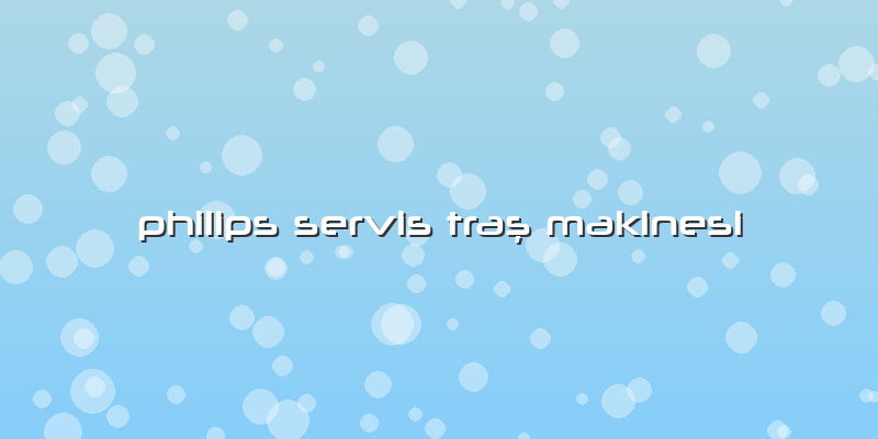 Philips Servis Traş Makinesi