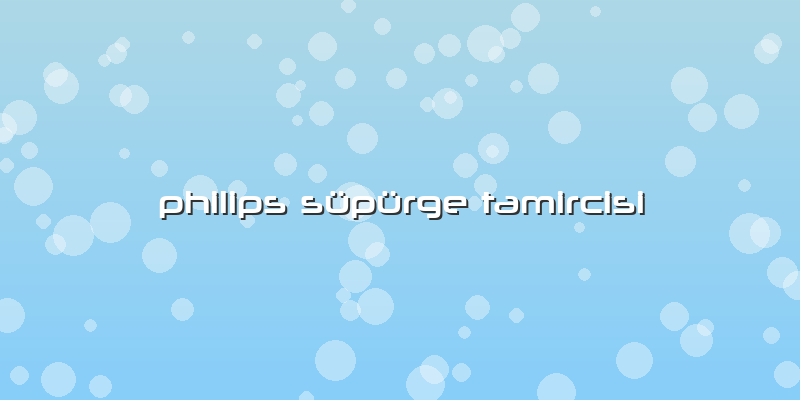 Philips Süpürge Tamircisi