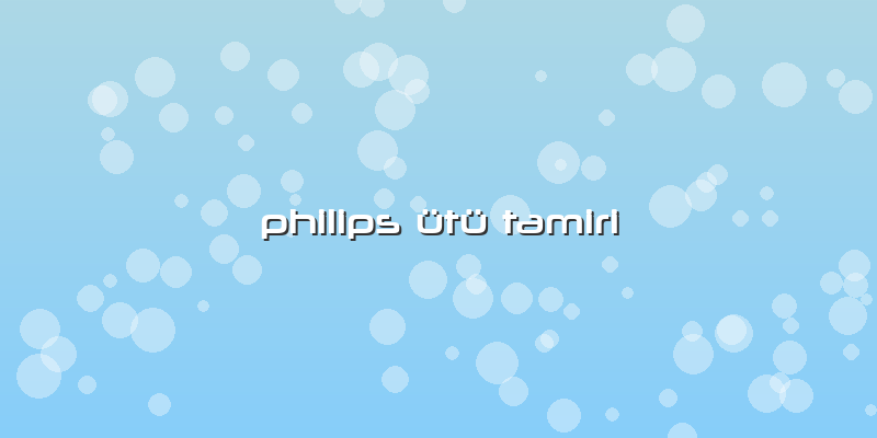 Philips ütü Tamiri