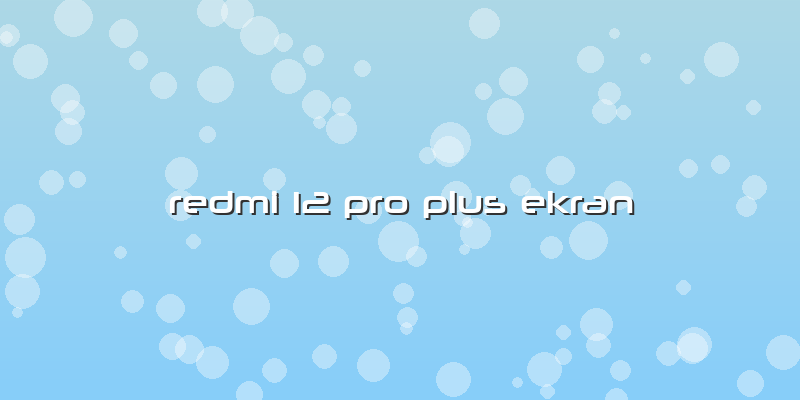 Redmi 12 Pro Plus Ekran
