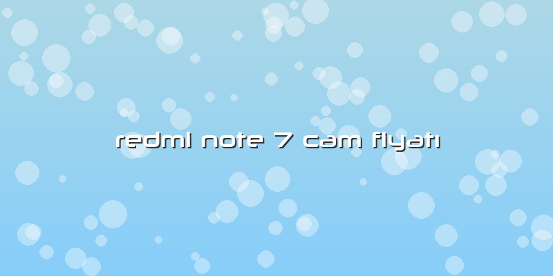 Redmi Note 7 Cam Fiyatı