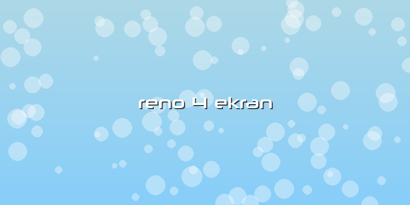 Reno 4 Ekran