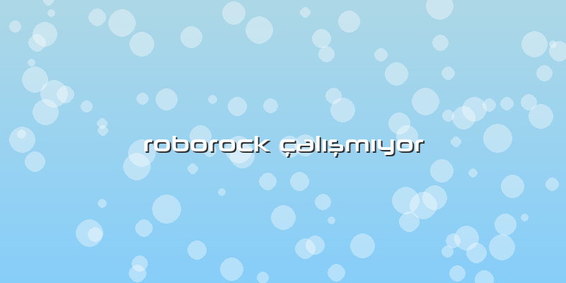 Roborock çalÄ±ÅŸmÄ±yor