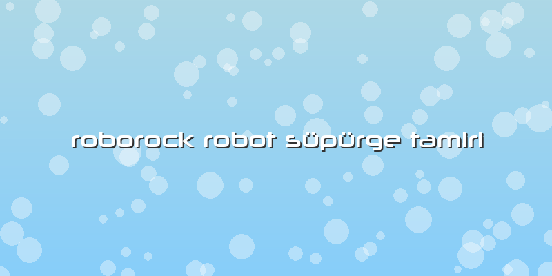 Roborock Robot Süpürge Tamiri