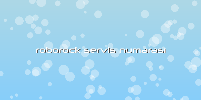 Roborock Servis Numarası