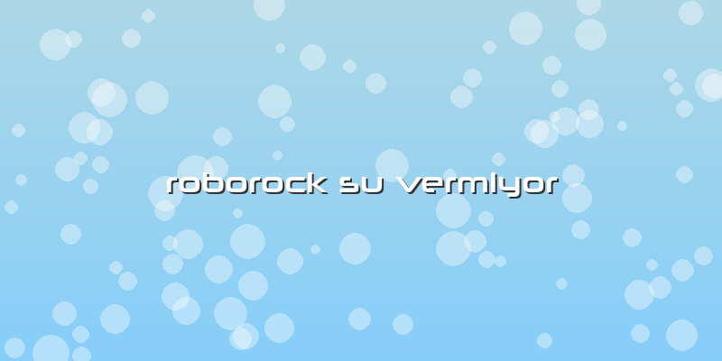 Roborock Su Vermiyor