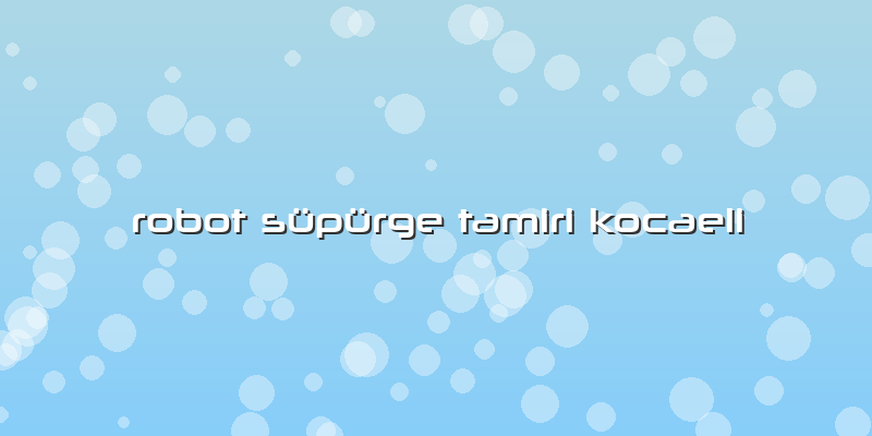 Robot Süpürge Tamiri Kocaeli