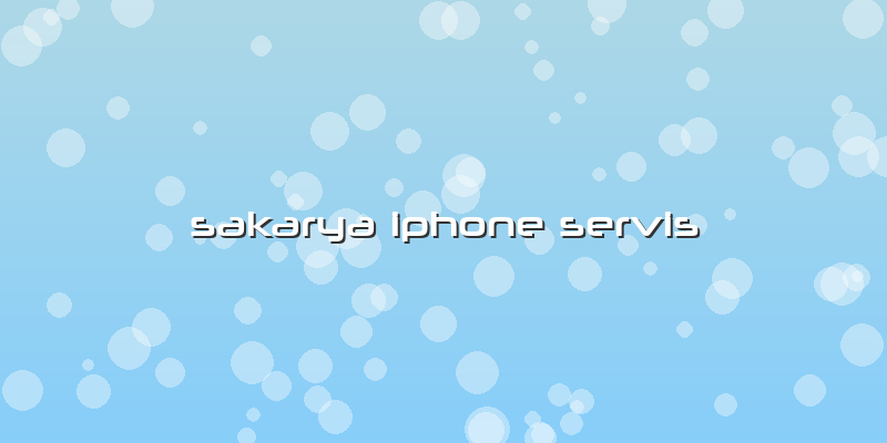 Sakarya Iphone Servis