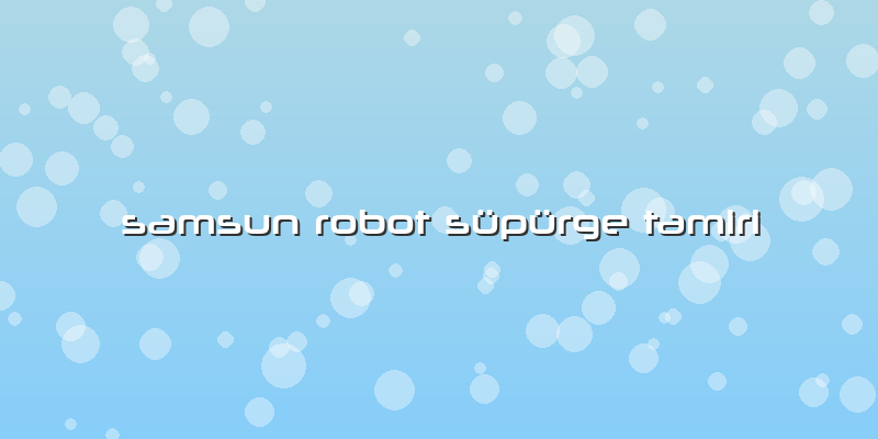 Samsun Robot Süpürge Tamiri