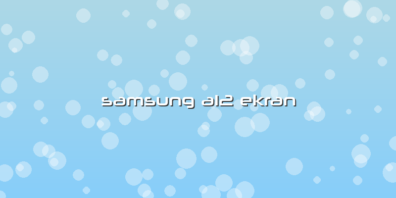 Samsung A12 Ekran