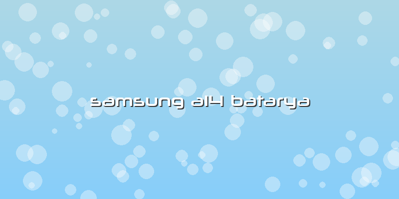 Samsung A14 Batarya