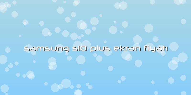 Samsung S10 Plus Ekran FiyatÄ±