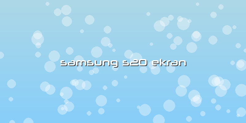 Samsung S20 Ekran