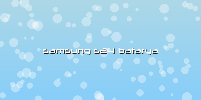 Samsung S24 Batarya