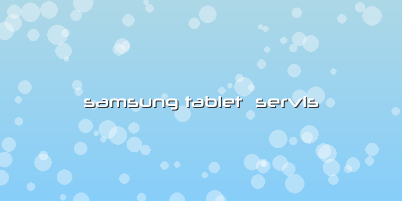Samsung Tablet  Servis
