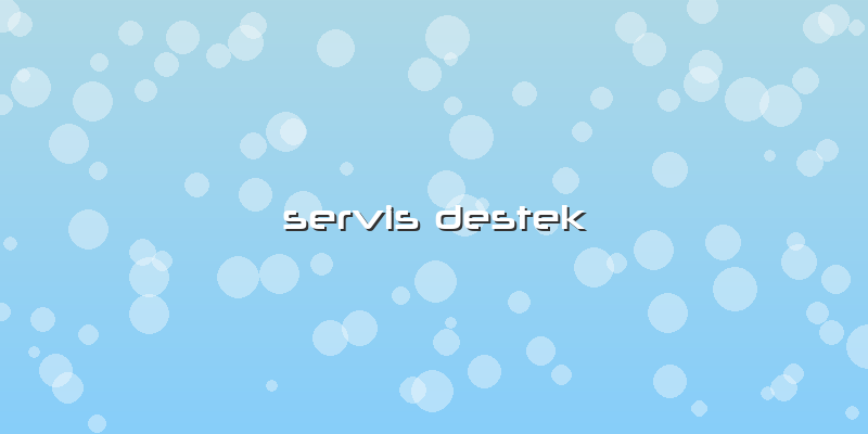 Servis Destek