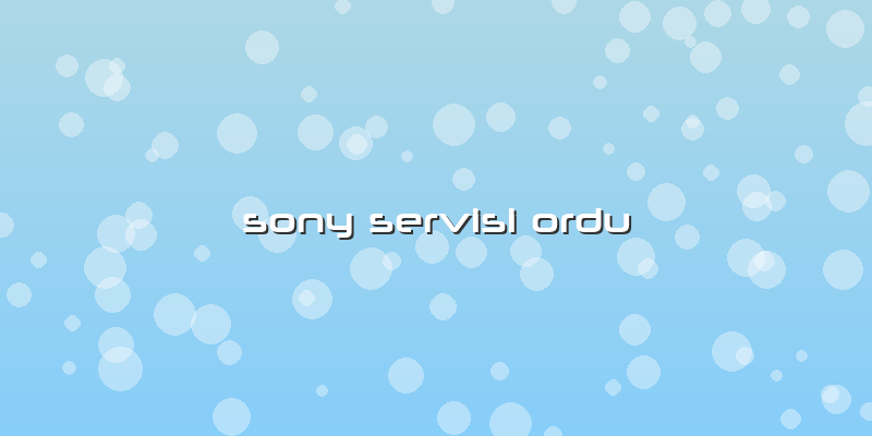 Sony Servisi Ordu