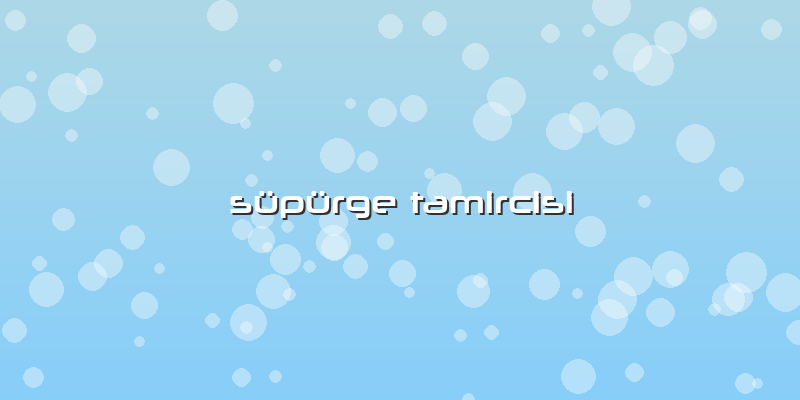 Süpürge Tamircisi