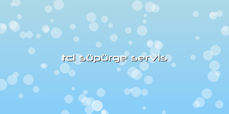 Tcl Süpürge Servis