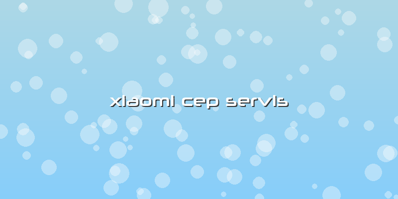 Xiaomi Cep Servis