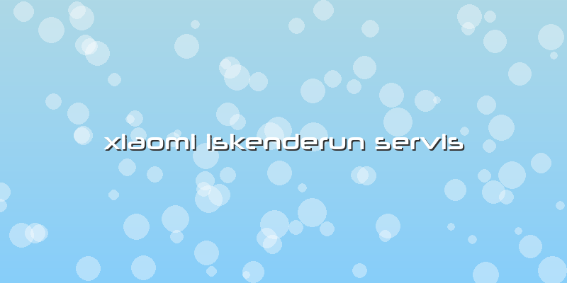 Xiaomi Iskenderun Servis
