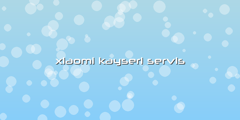 Xiaomi Kayseri Servis