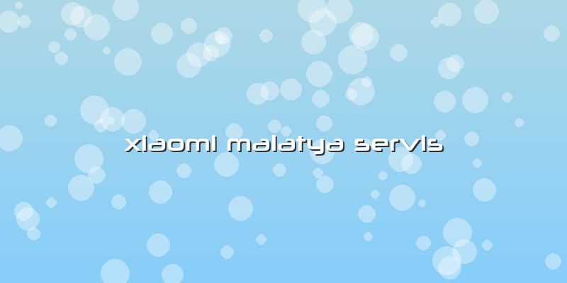Xiaomi Malatya Servis