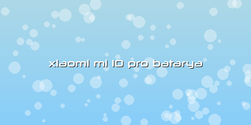 Xiaomi Mi 10 Pro Batarya