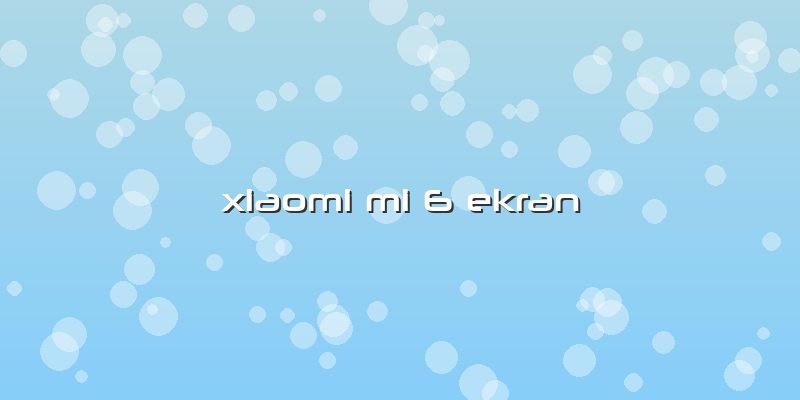 Xiaomi Mi 6 Ekran