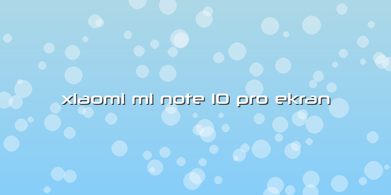 Xiaomi Mi Note 10 Pro Ekran