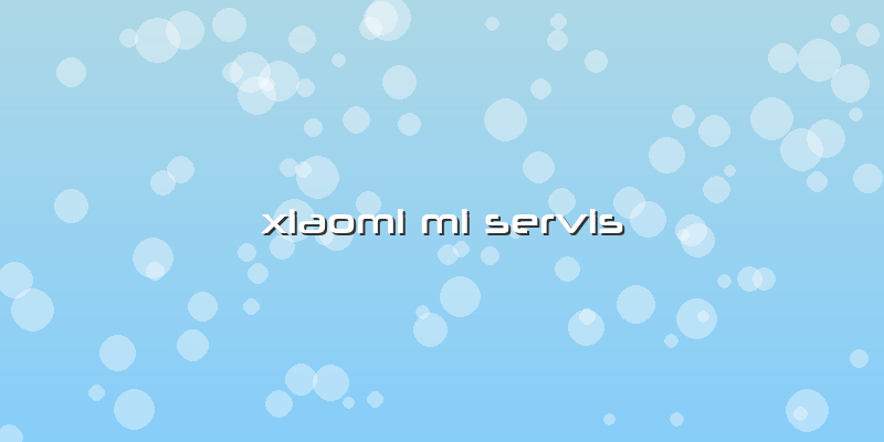 Xiaomi Mi Servis