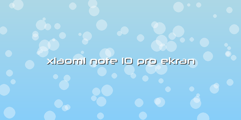 Xiaomi Note 10 Pro Ekran