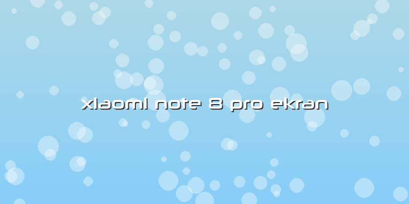 Xiaomi Note 8 Pro Ekran