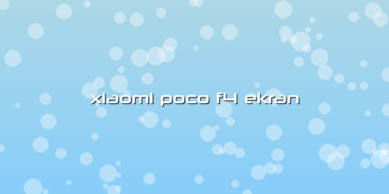 Xiaomi Poco F4 Ekran