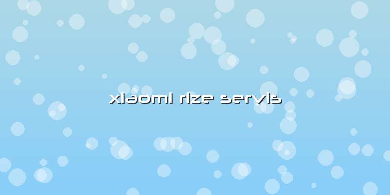 Xiaomi Rize Servis