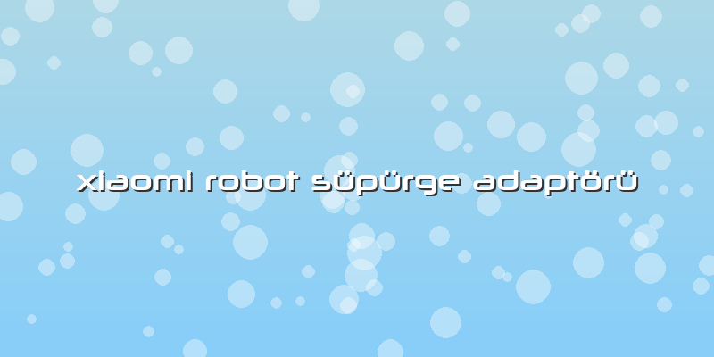 Xiaomi Robot Süpürge Adaptörü