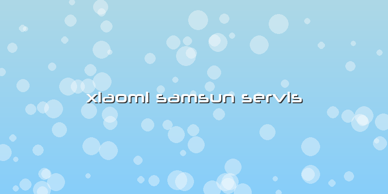 Xiaomi Samsun Servis