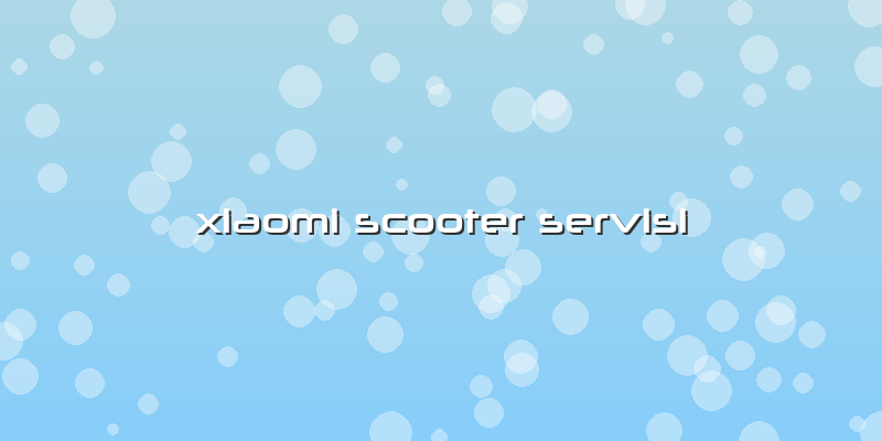 Xiaomi Scooter Servisi