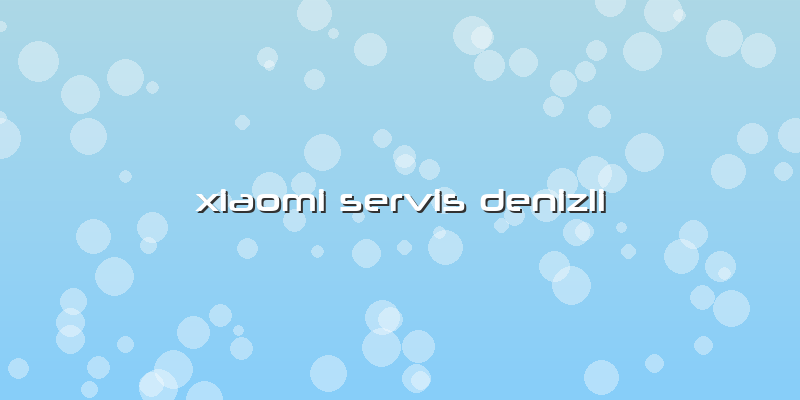 Xiaomi Servis Denizli