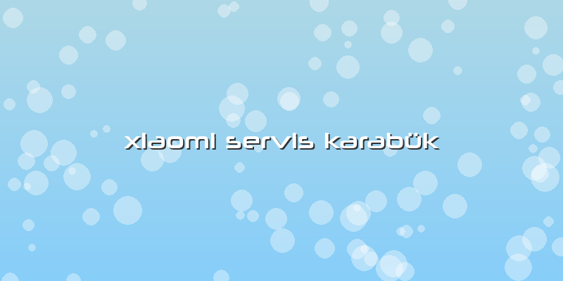 Xiaomi Servis Karabük