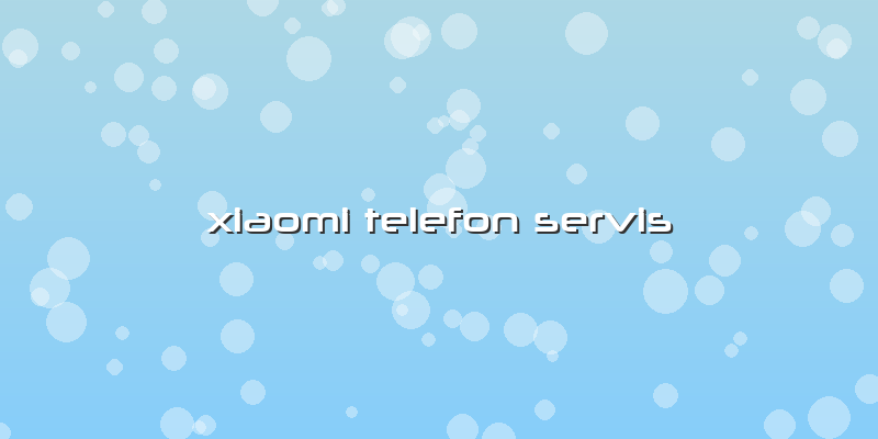 Xiaomi Telefon Servis