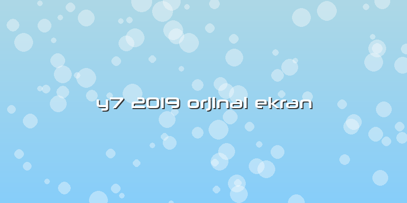 Y7 2019 Orjinal Ekran