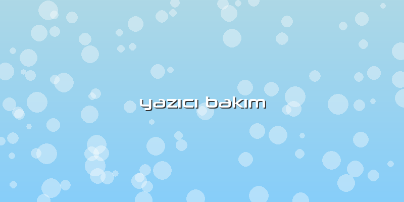 Yazıcı Bakım