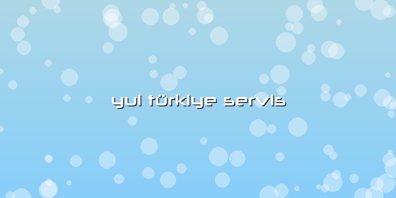 Yui Türkiye Servis