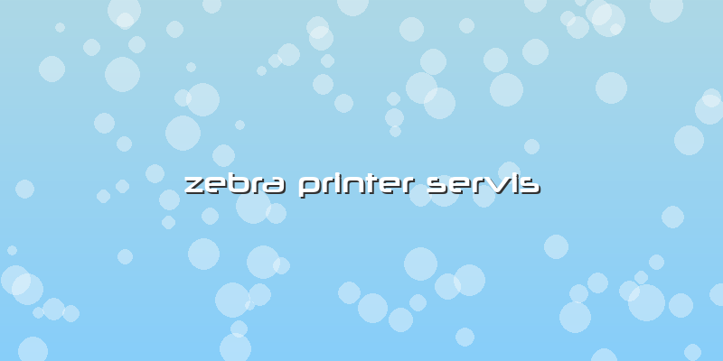 Zebra Printer Servis