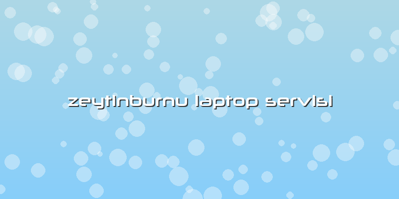 Zeytinburnu Laptop Servisi